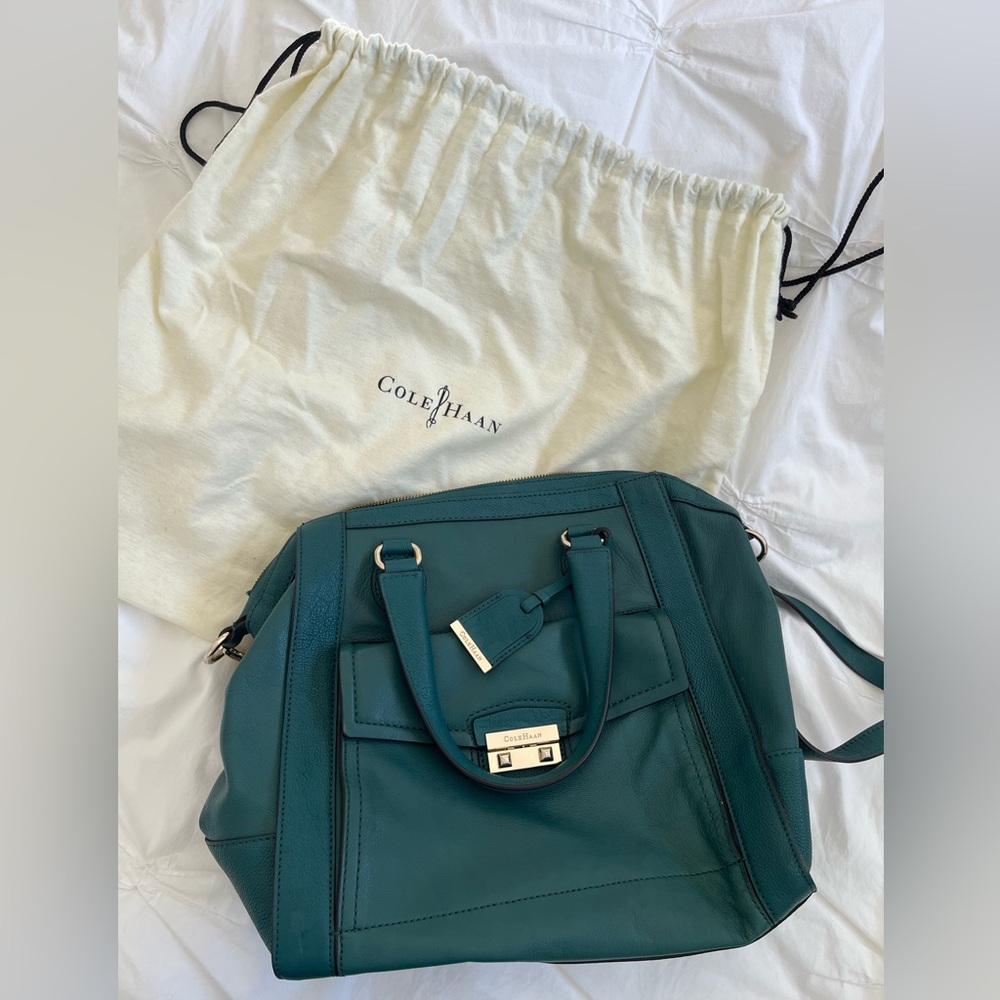 Cole Haan Teal Leather Satchel